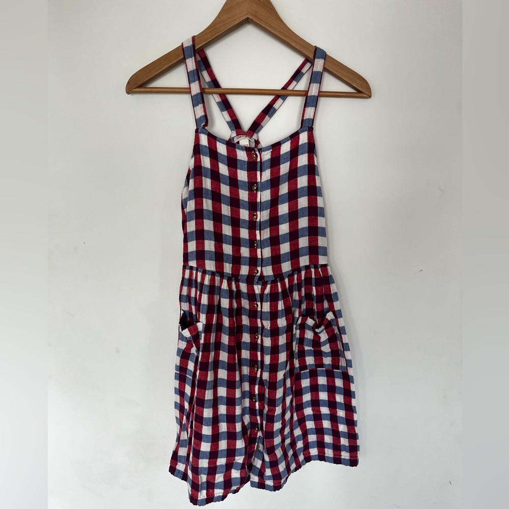 Cat & Jack Red and White Sleeveless Halter Sundress